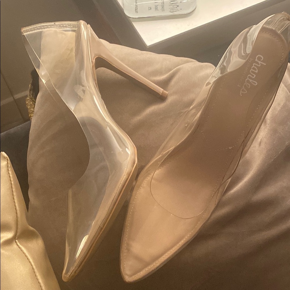 Charlies Cream and Tan High Heels